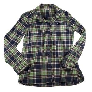 Woolrich Men's M/M Flannel Shirt Long Sleeve Plaid Timberline Logo Button Down